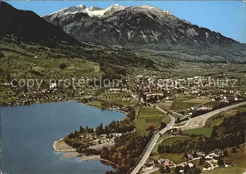 Sarnen mit Pilatus und See Kat. Sarnen