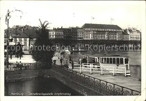 Hamburg Jungfernstieg Dampferanlegestelle Kat. Hamburg