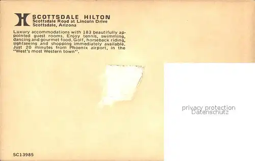 Scottsdale Hilton Hotel Kat. Scottsdale