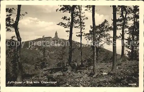 Kyffhaeuserdenkmal Blick vom Gietenkopf Kat. Bad Frankenhausen