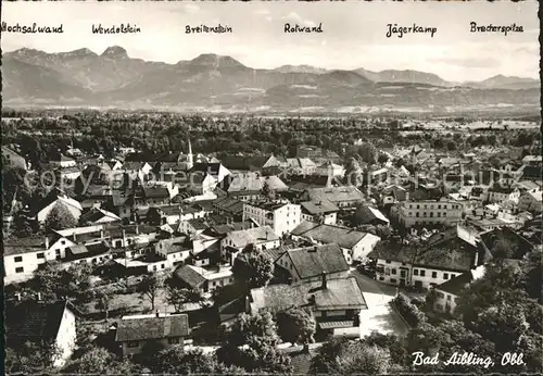 Bad Aibling Stadtblick mit Alpenpanorama Kat. Bad Aibling