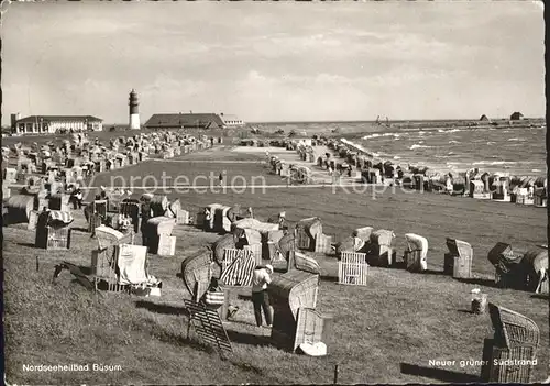 Buesum Nordseebad Neuer Gruener Suedstrand Strandpartie Kat. Buesum