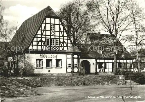 Koblenz Rhein Weindorf in den Rheinanlagen Kat. Koblenz