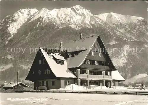 Oberstdorf Muetterkurheim Hohes Licht Kat. Oberstdorf