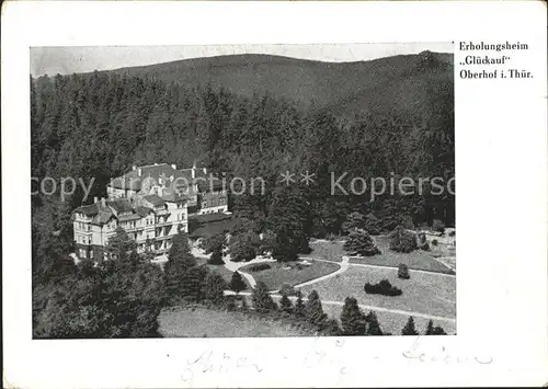 Oberhof Thueringen Erholungsheim Glueckauf Ferienheim Kali Bergarbeiter Kat. Oberhof Thueringen