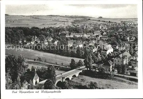 Bad Mergentheim mit Wolfgangsbruecke Fliegeraufnahme Kat. Bad Mergentheim