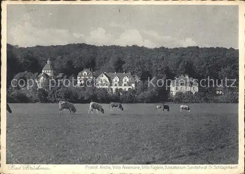 Bad Brueckenau Kirche Villas Sanatorium Kuehe Kat. Bad Brueckenau