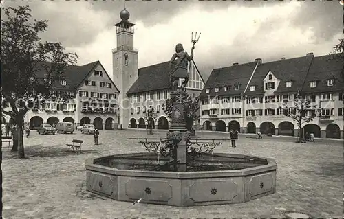 Freudenstadt Neues Rathaus Neptunbrunnen Kat. Freudenstadt