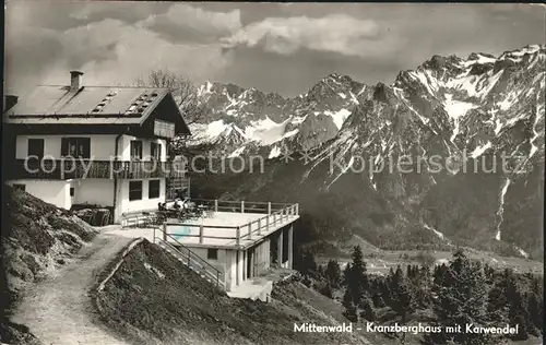 Mittenwald Bayern Kranzberghaus Karwendel Kat. Mittenwald