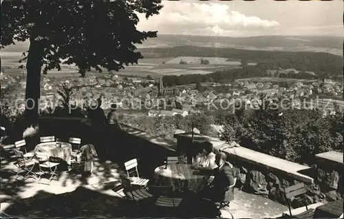 Bad Driburg Blick von der Iburg mit Restaurant Sachsenklause Kat. Bad Driburg