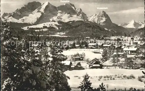 Kruen mit Zugspitzmassiv Kat. Kruen