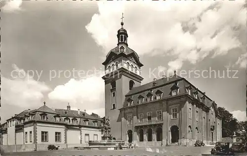 Weilburg Schlosskirche und Neptunbrunnen Kat. Weilburg Lahn