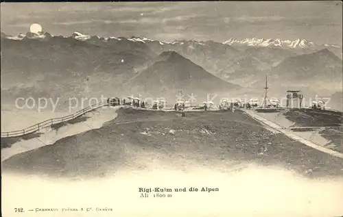 Rigi Kulm mit Berner Alpen Kat. Rigi Kulm