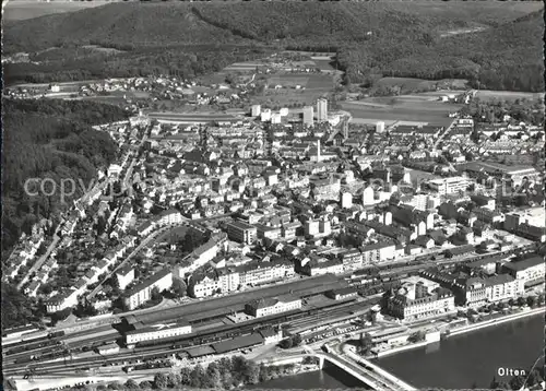 Olten Fliegeraufnahme Bahnhof / Olten /Bz. Olten