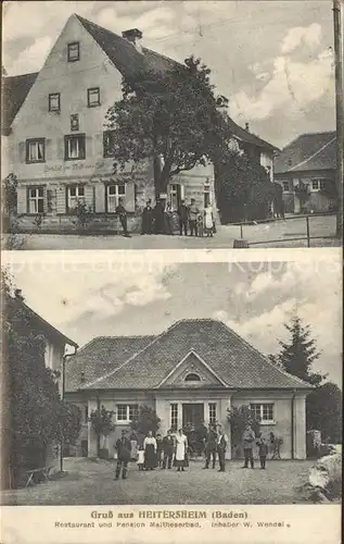 Heitersheim Restaurant-Pension Maltheserbad Bahnpost-Stempel / Heitersheim /Breisgau-Hochschwarzwald LKR