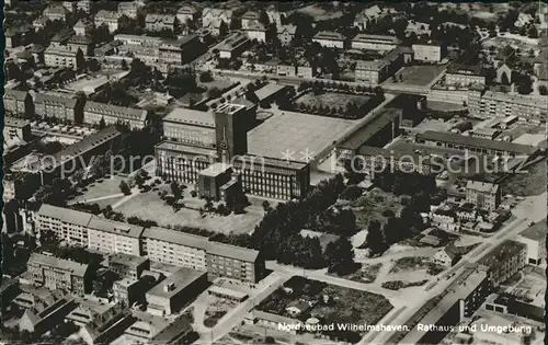 Wilhelmshaven Fliegeraufnahme Rathaus und Umgebung / Wilhelmshaven /Wilhelmshaven Stadtkreis