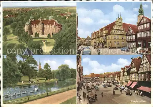 Celle Niedersachsen Schloss Schlosspark Grosser Plan Rathaus Kat. Celle