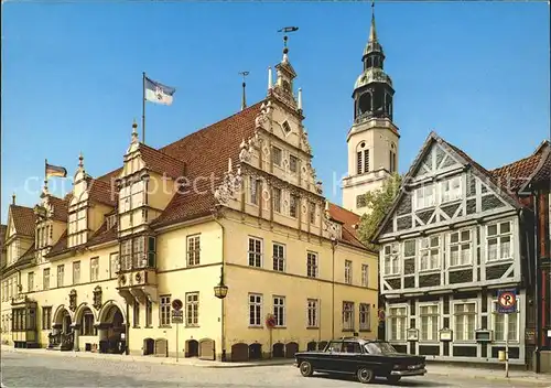 Celle Niedersachsen Rathaus und Stadtkirche Kat. Celle