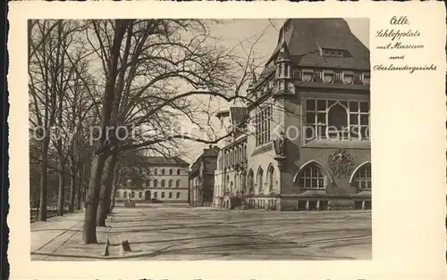 Celle Niedersachsen Schlossplatz mit Museum und Oberlandesgericht Kat. Celle