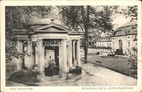 Bad Nenndorf Schwefelquelle grosses Badenhaus  Kat. Bad Nenndorf