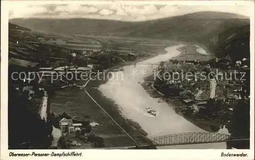 Bodenwerder Oberweser  Personen  Dampfschifffahrt Kat. Bodenwerder