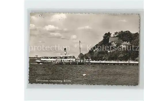 Gluecksburg Ostseebad Bruecke Kat. Gluecksburg (Ostsee)