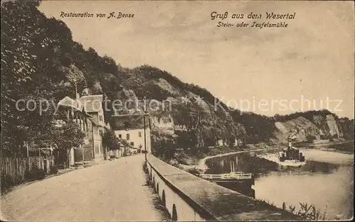 Bodenwerder Stein  oder Teufelsmuehle Kat. Bodenwerder