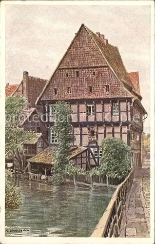 Hildesheim Klein Venedig Kuenstlerkarte Kat. Hildesheim