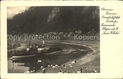 Bad Karlshafen Oberweser Personen Dampfschiffahrt Hannoversche Klippen Kaiser Wilhelm  Kat. Bad Karlshafen