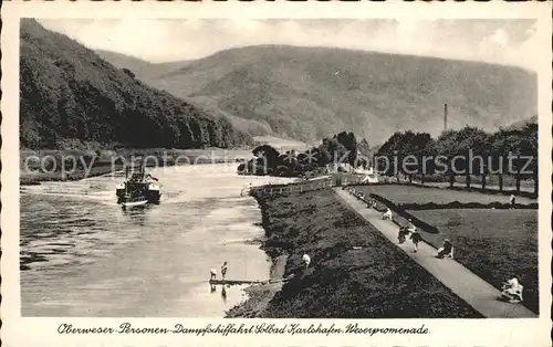 Karlshafen Bad Oberweser  Personen  Dampfschifffahrt Kat. Bad Karlshafen