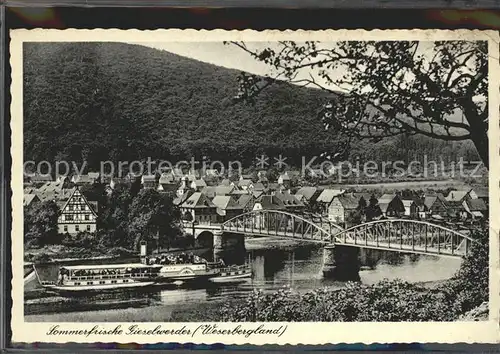 Gieselwerder Sommerfrische Gieselwerder Gaststhaus Becker Kat. Oberweser