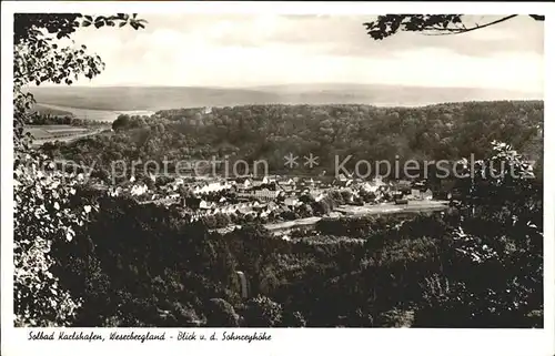 Bad Karlshafen Blick von Sohnreyhoehe Kat. Bad Karlshafen