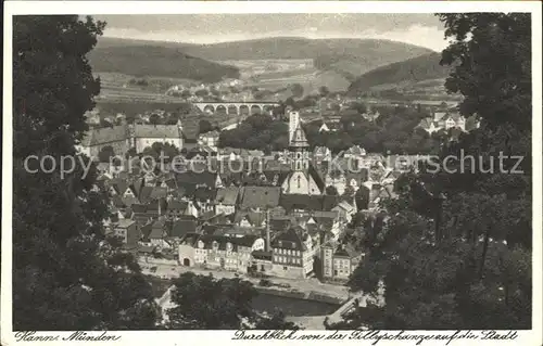 Hann. Muenden Durchblick von Tillyschanze  Kat. Hann. Muenden