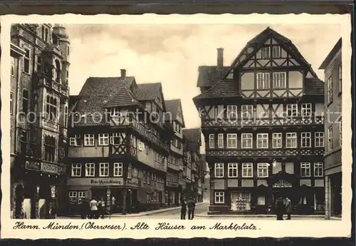 Hann. Muenden Alte Haeuser Marktplatz Kat. Hann. Muenden