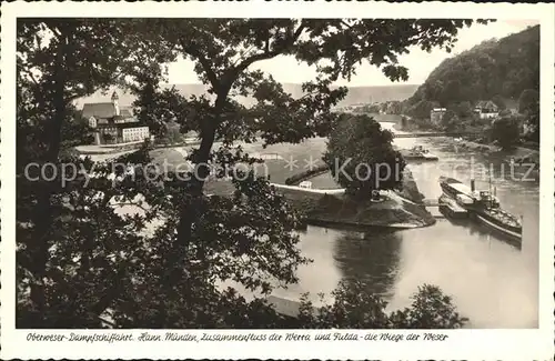 Hann. Muenden Oberweser  Dampfschifffahrt Kat. Hann. Muenden