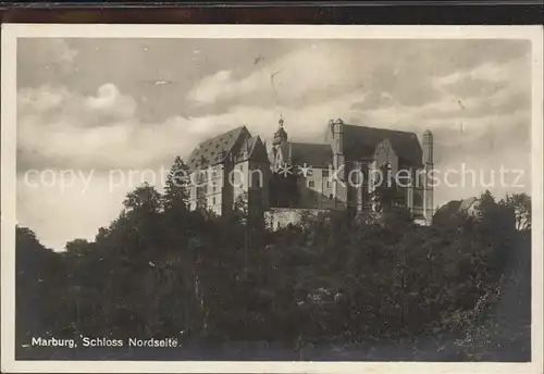 Marburg Lahn Schloss Nordseite Kat. Marburg