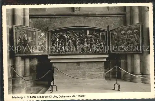 Marburg Lahn Elisabethkirche Johannes der Taeufer Relief Kat. Marburg