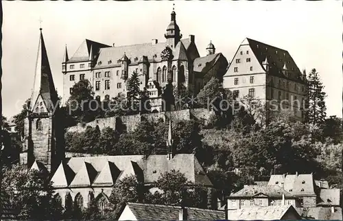 Marburg Lahn Schloss Suedseite Universitaetsstadt Kat. Marburg