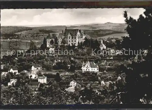 Marburg Lahn Blick von der Augustenruhe Schloss Universitaetsstadt Kat. Marburg