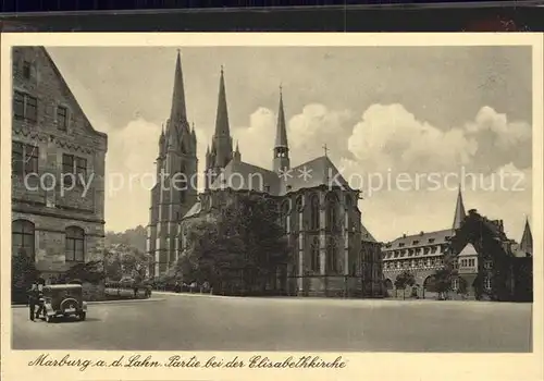 Marburg Lahn Partie bei der Elisabethkirche Kat. Marburg