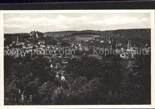 Marburg Lahn Panorama mit Schloss Kat. Marburg