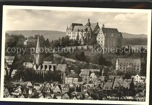 Marburg Lahn Altstadt mit Schloss Kat. Marburg