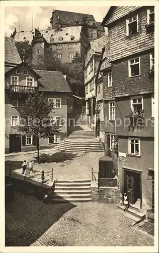 Marburg Lahn Schlosstreppe Kat. Marburg