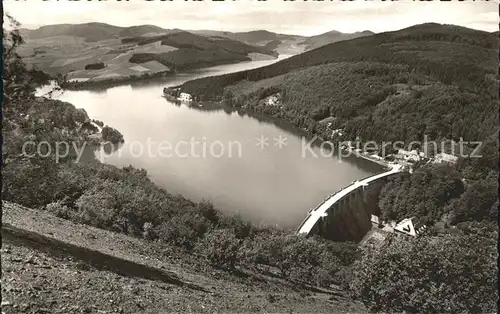 Helminghausen Diemeltalsperre Stausee Blick vom Eisenberg Kat. Marsberg