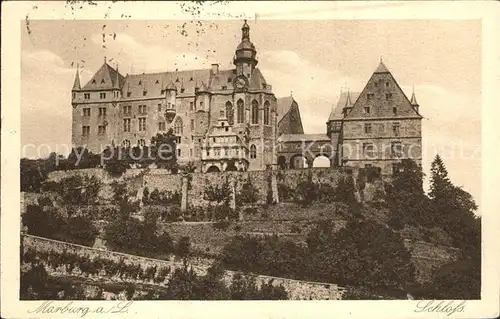 Marburg Lahn Schloss Kupfertiefdruck Kat. Marburg