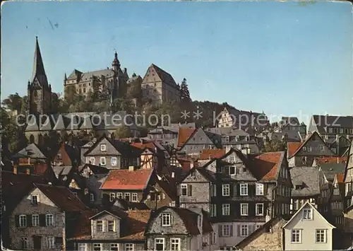 Marburg Lahn Altstadt mit Landgrafenschloss Kat. Marburg