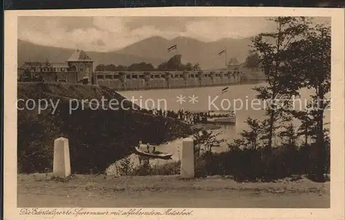 Edersee Sperrmauer Edertalsperre Stausee Boot Kat. Edertal