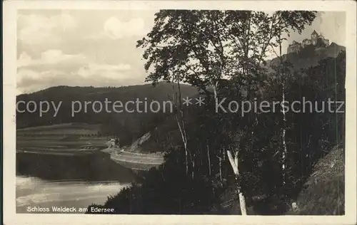 Waldeck Edersee Schloss an der Edertalsperre Kat. Edertal