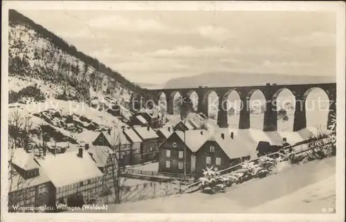 Willingen Sauerland Teilansicht Viadukt Wintersportplatz Kurort Kat. Willingen (Upland)