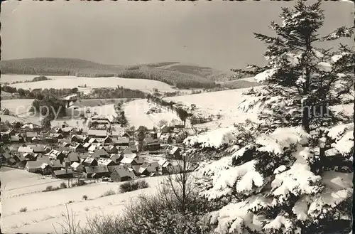 Usseln Gesamtansicht im Winter Kat. Willingen (Upland)